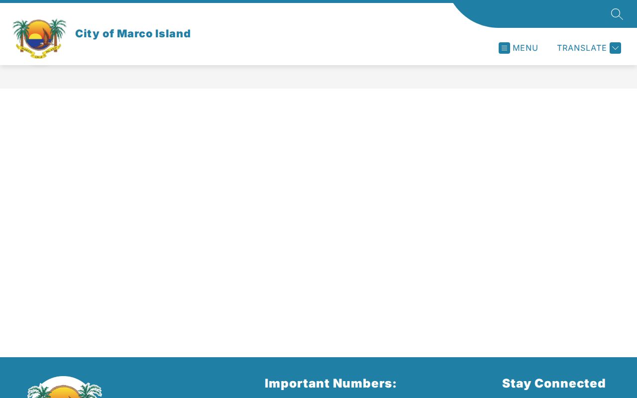 Marco Island public record request page for police arrest records
