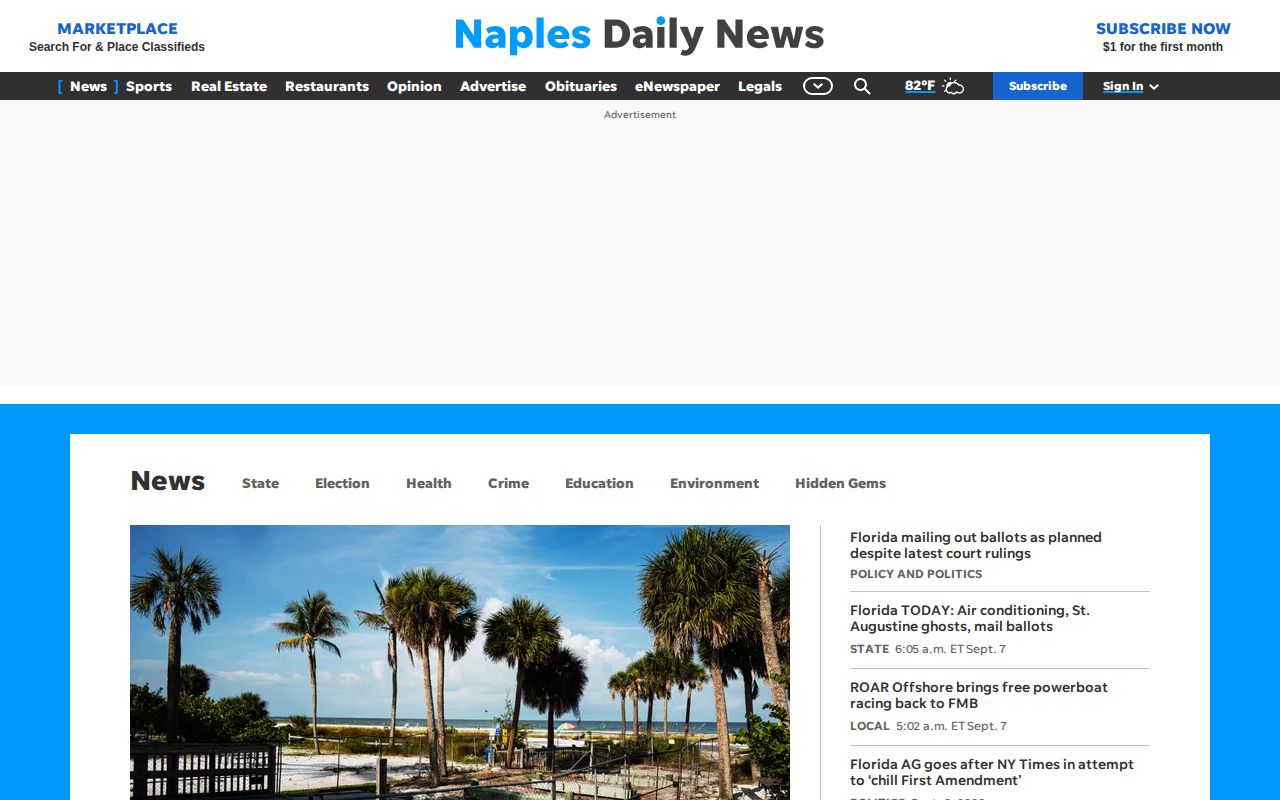 Naples Daily News page for Naples arrest news coverage